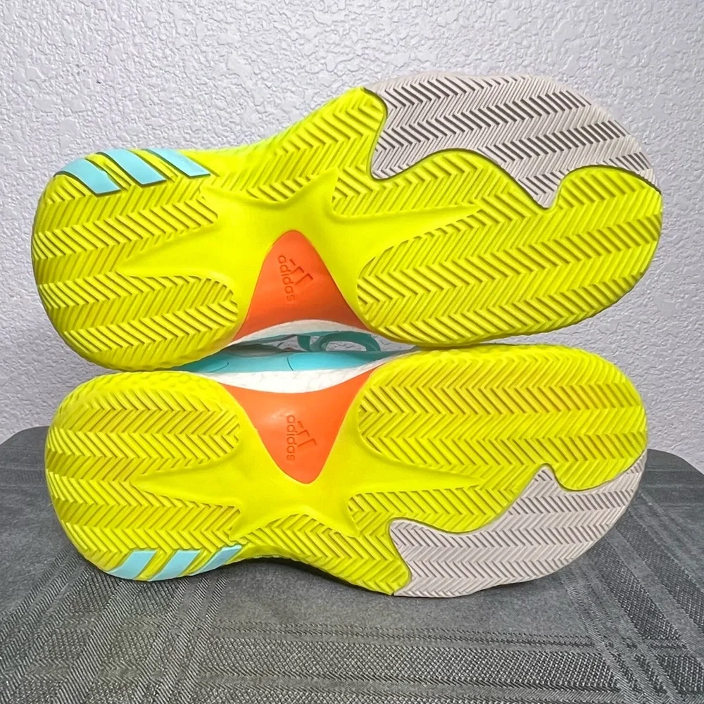 Adidas Harden Vol 6 Pulse Aqua Solar Yellow Basketball Shoes Sz 6 Mens